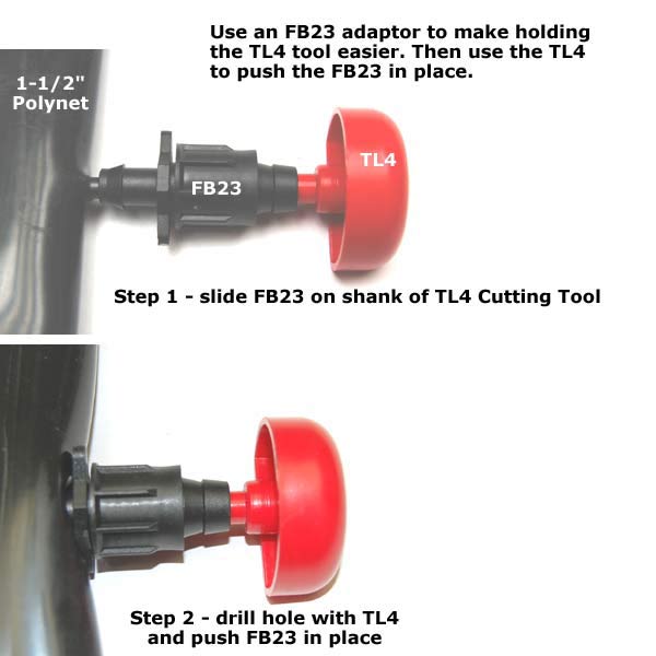 Tool for cutting the .400" hole
