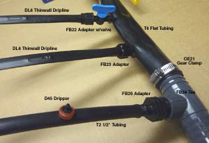 Flat tubing for drip irrigation